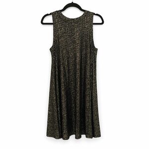 Elegant Black and Gold Sleeveless Mini Dress